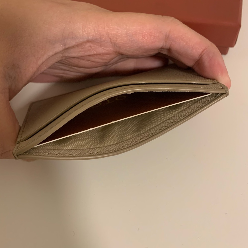 Oroton - 3 Card Sleeve Pouch in Fawn - Picture 8 of 11